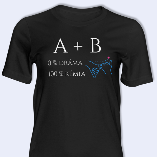 Névre szóló Valentin póló - saját monogramotokkal - 100% kémia